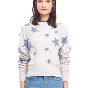 REBECCA TAYLOR STAR INTARSIA PULLOVER